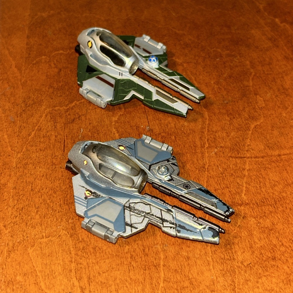 STAR WARS | Titanium Series HASBRO Obi-Wan & Anakin's Jedi Starfighters 3" E1